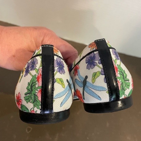 Talbots Women's Floral Flats - White and Multicolor - Picture 2 of 5